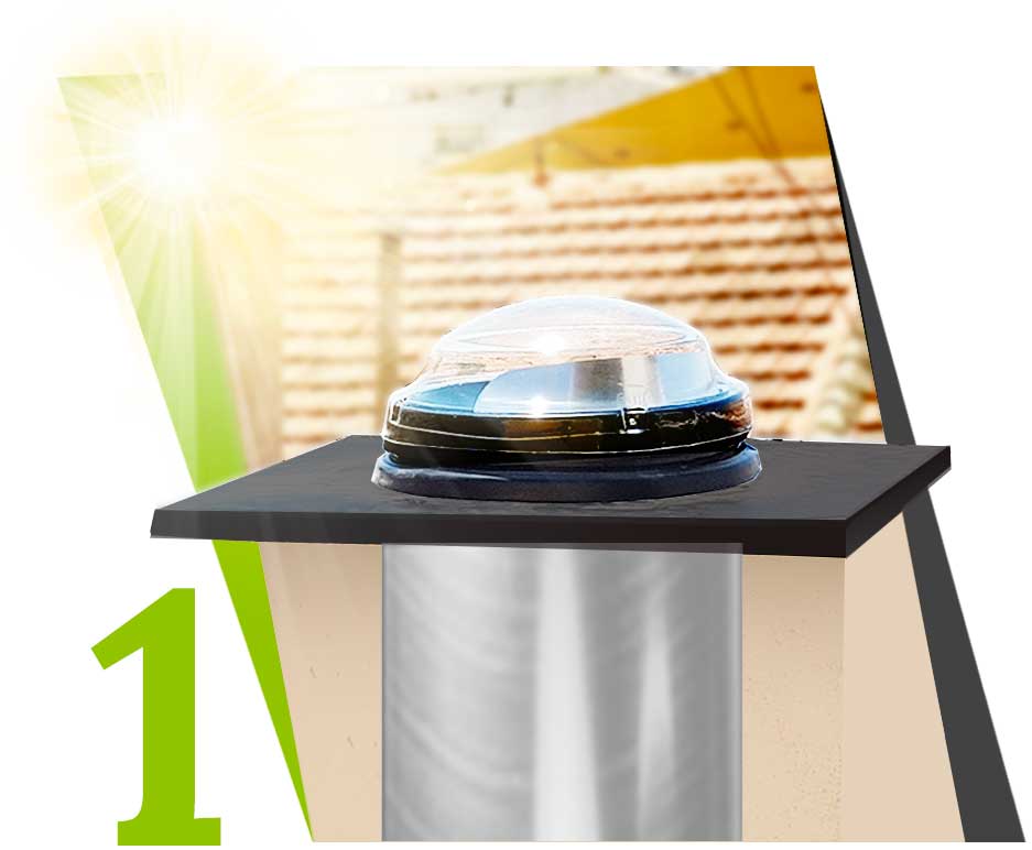 roof dome and collector roof dome and collector